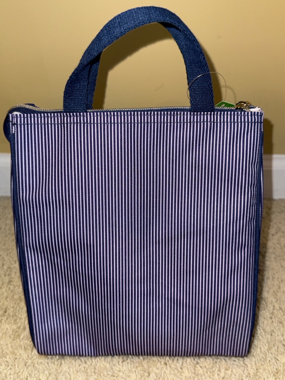 kate spade Navy and White Pinstripe Lunch Bag - Picture 2 of 13